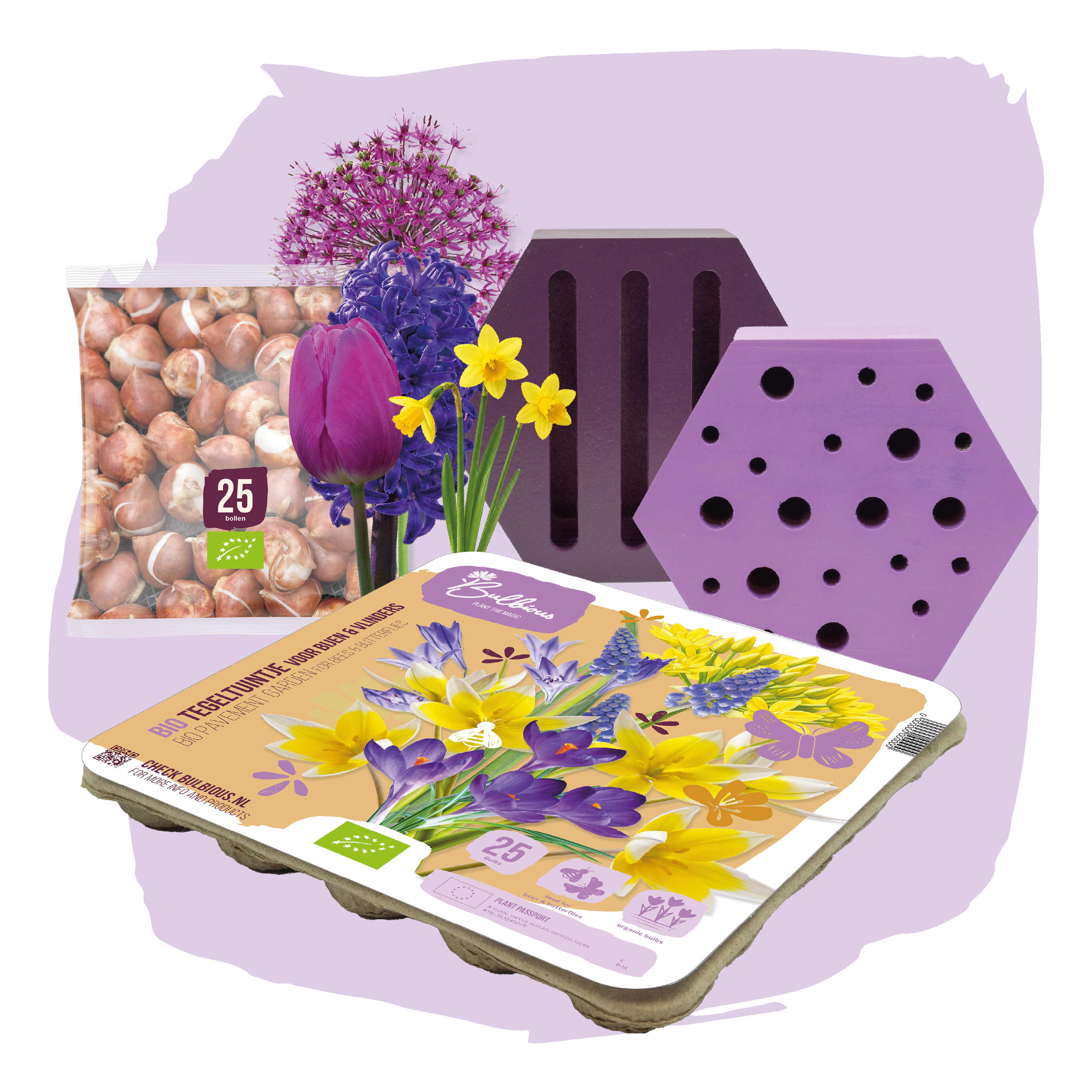 BIO Bijen en Vlinderpakket Paars