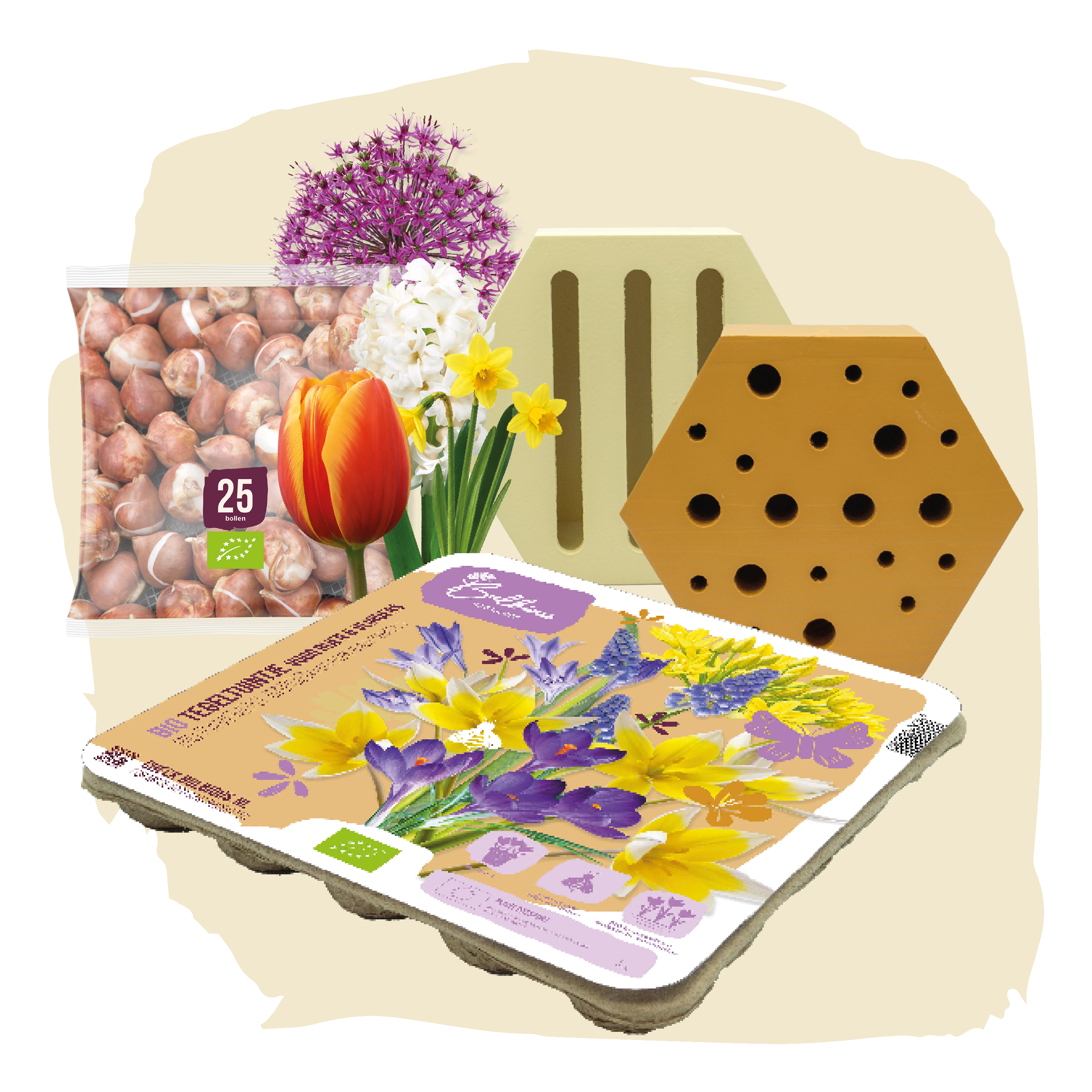 BIO Bijen en Vlinderpakket Geel