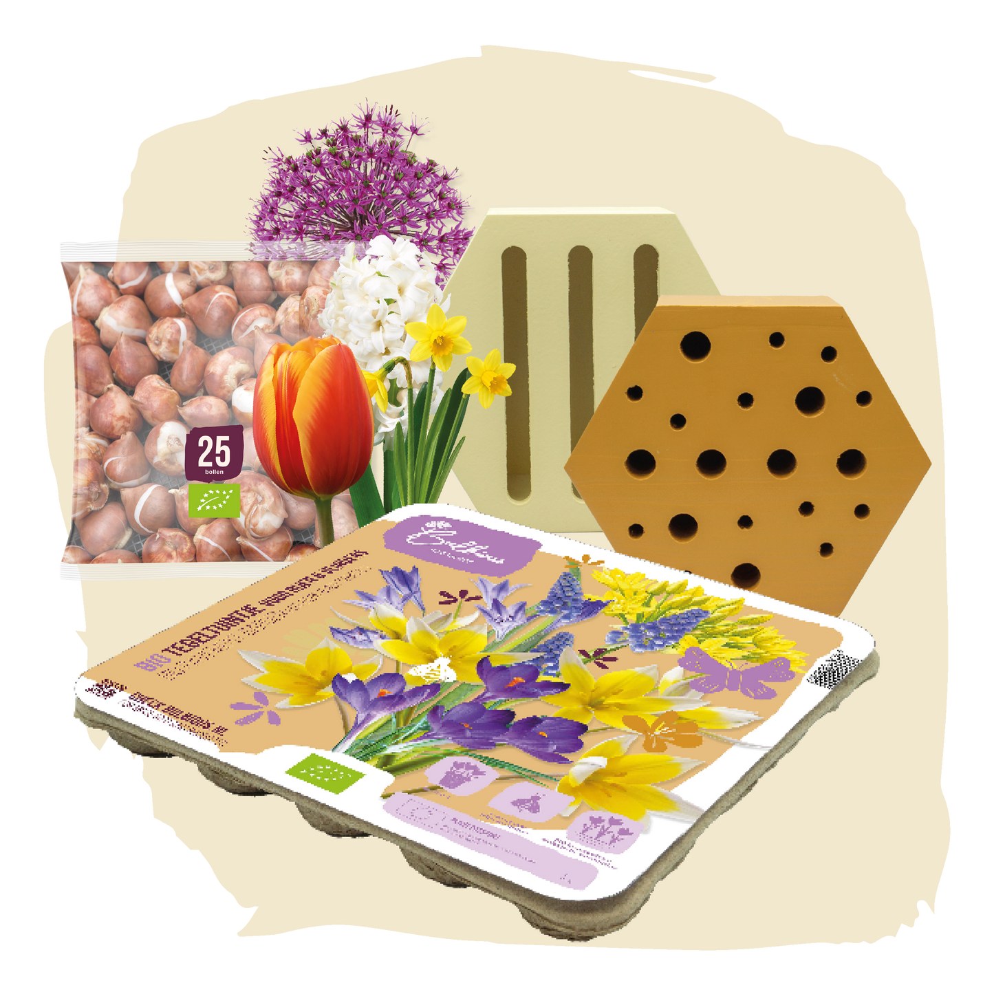 BIO Bijen en Vlinderpakket Geel