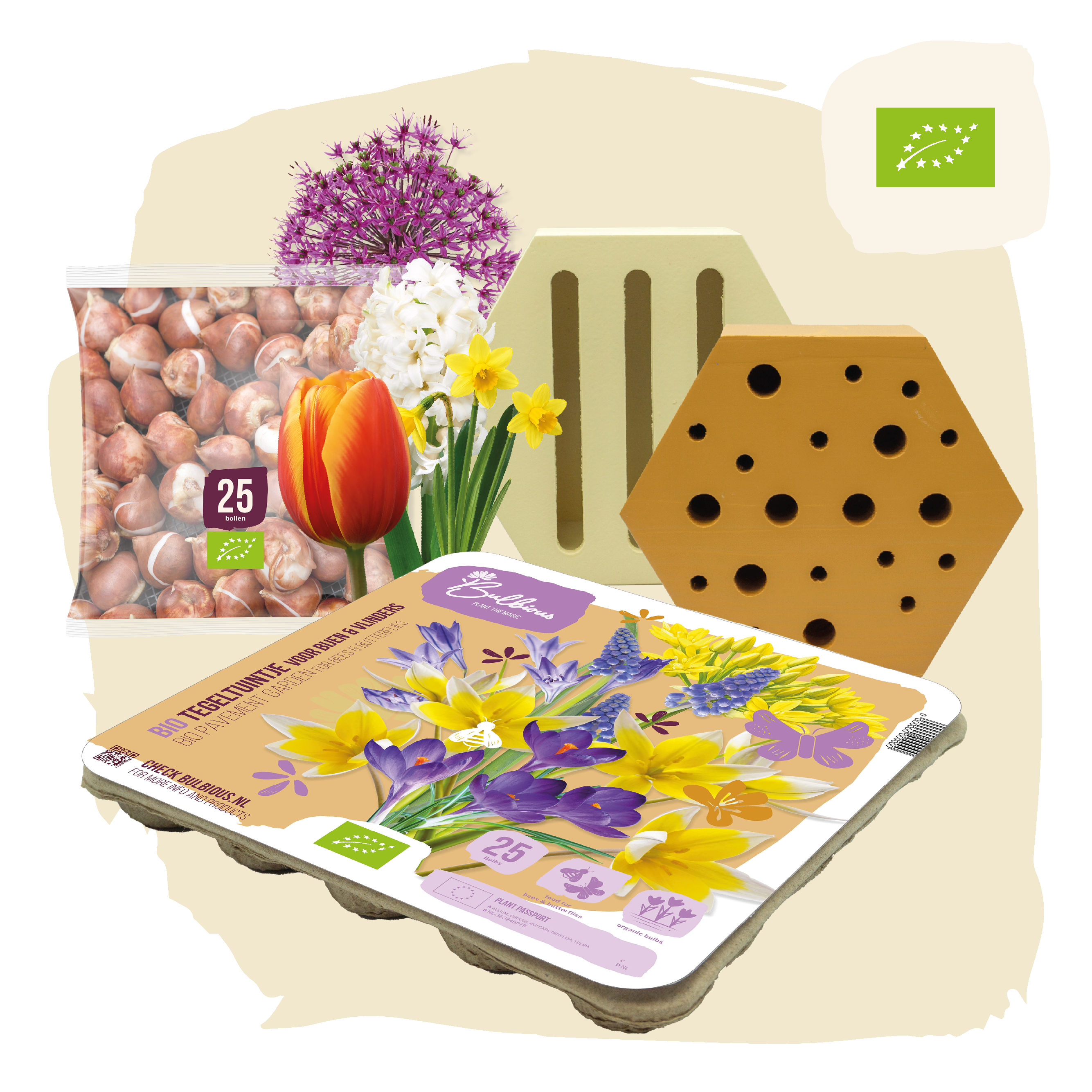 BIO Bijen en Vlinderpakket Geel