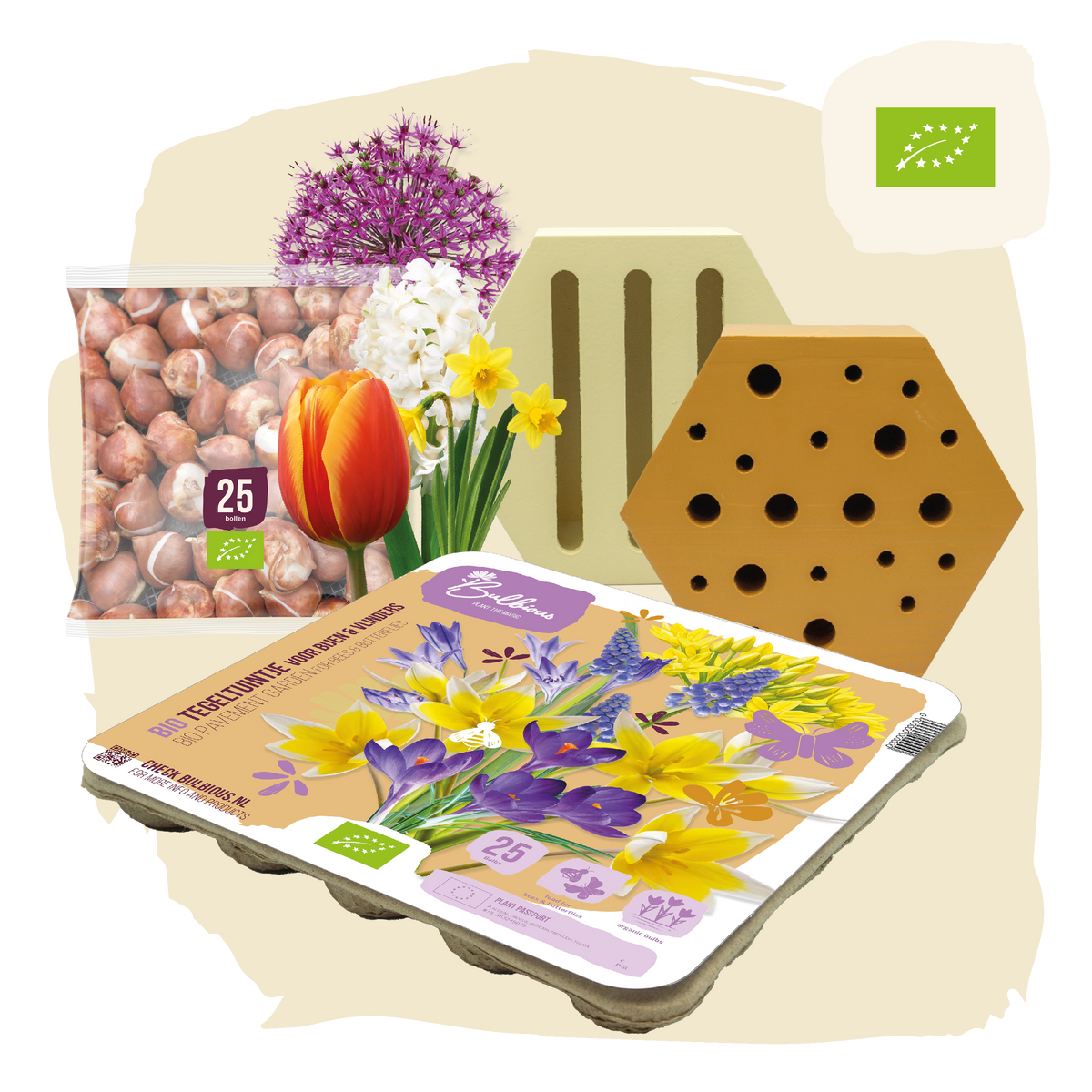 BIO Bijen en Vlinderpakket Geel