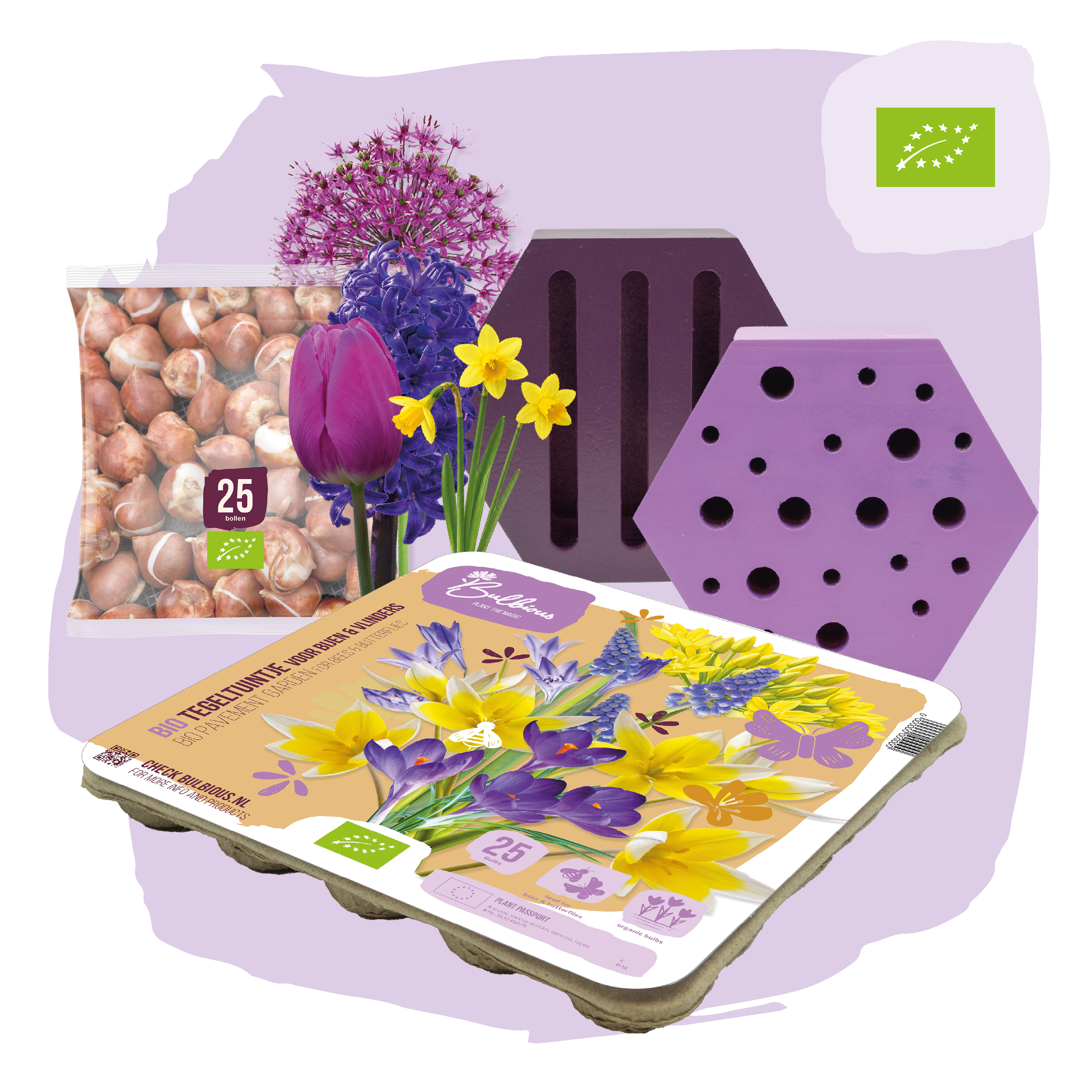 BIO Bijen en Vlinderpakket Paars