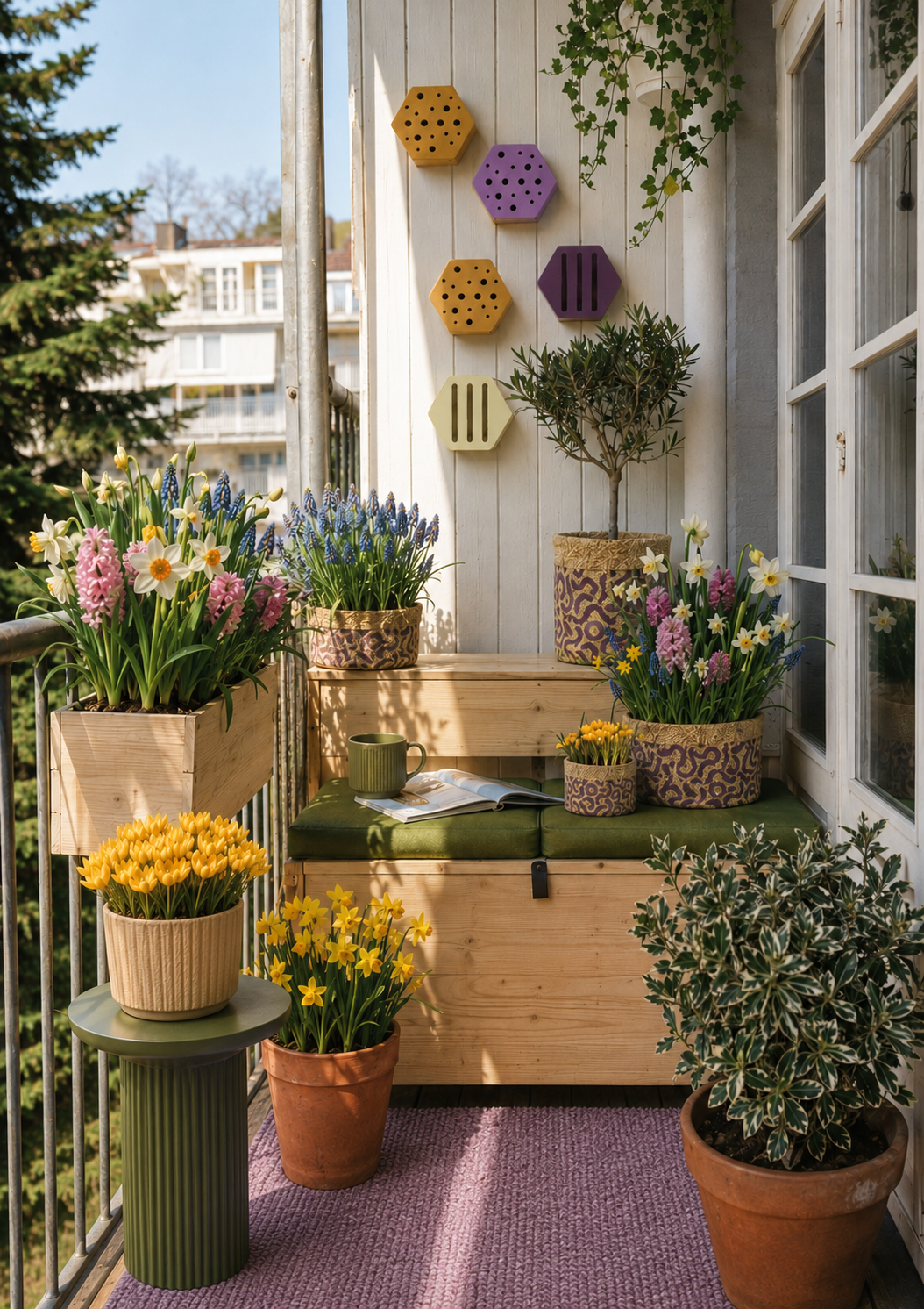 Bijenhuisje met Crocusbollen