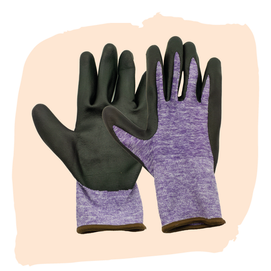 Bulbious handschoenen paars